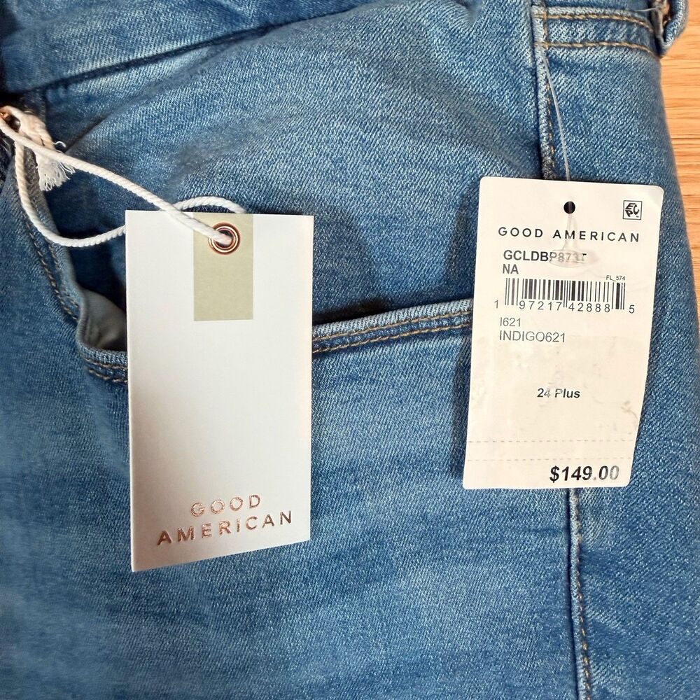 NWT Good American “Good Classic” Women’s Jeans Size 24 Indigo Blue MSRP $149 - Picture 6 of 10